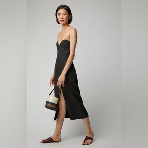 Mara Hoffman, Diaz Strapless Dress in Black, size 2